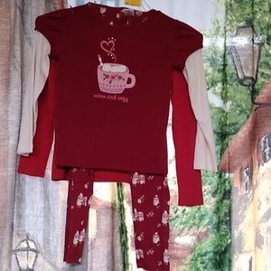Girls Gymboree winter owl and hot chocolate bundle